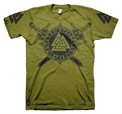 Valknut Rune Warriors Heathens Viking Valhalla T-Shirt - PAGAN REBELS